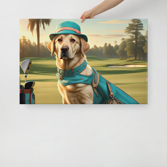 Canvas-Labrador Retriever Golfer V12