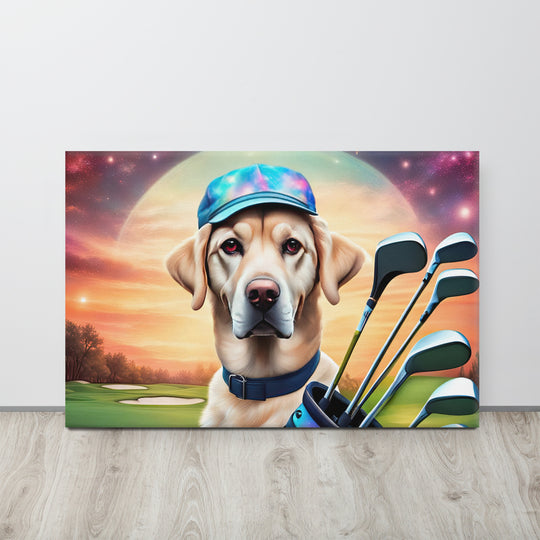 Canvas-Labrador Retriever Golfer V13