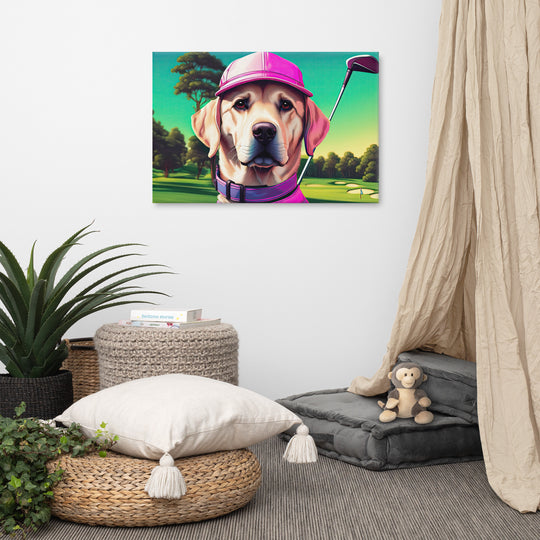 Canvas-Labrador Retriever Golfer V16