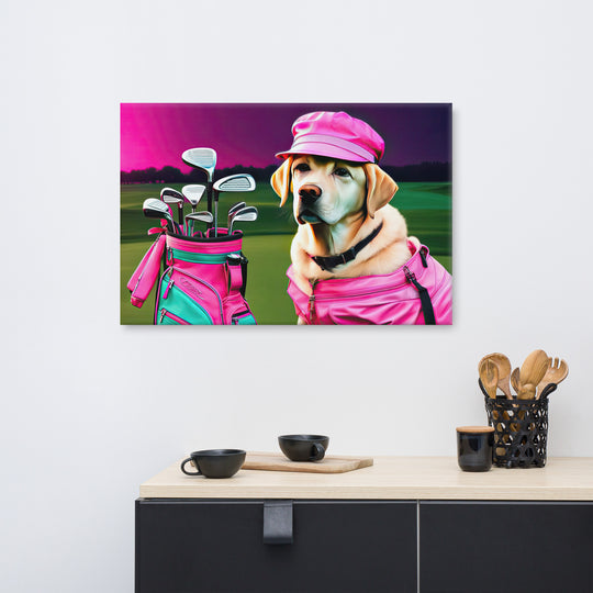 Canvas-Labrador Retriever Golfer V17