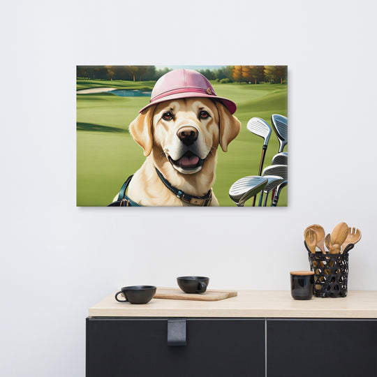 Canvas-Labrador Retriever Golfer V19