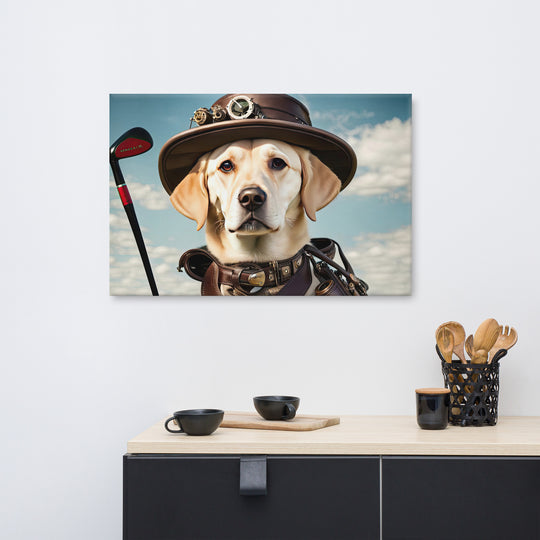 Canvas-Labrador Retriever Golfer V20