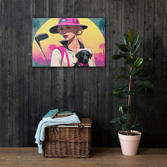 Canvas-Labrador Retriever Golfer V2