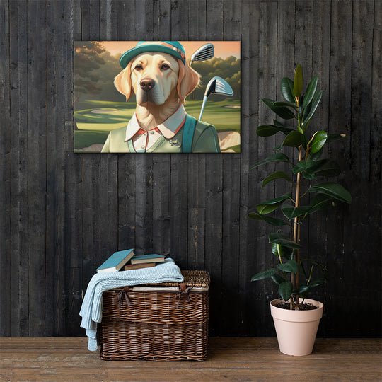 Canvas-Labrador Retriever Golfer V14