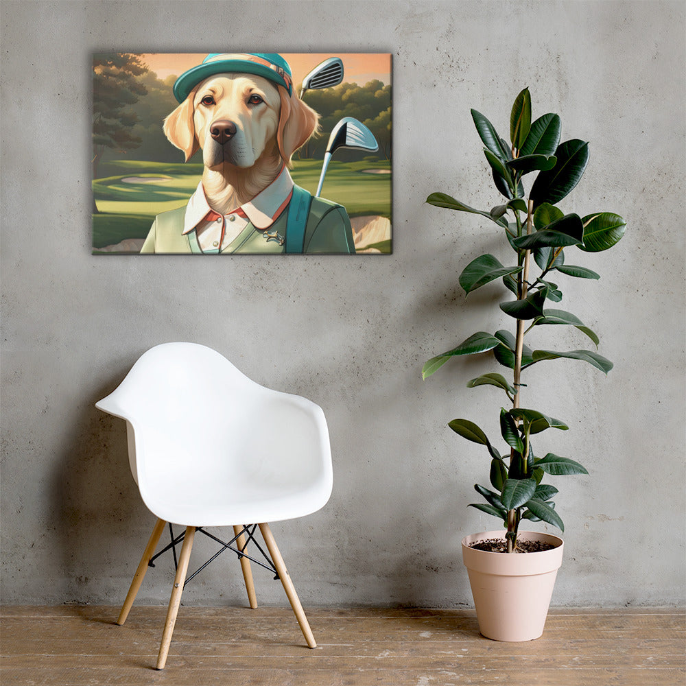 Canvas-Labrador Retriever Golfer V14