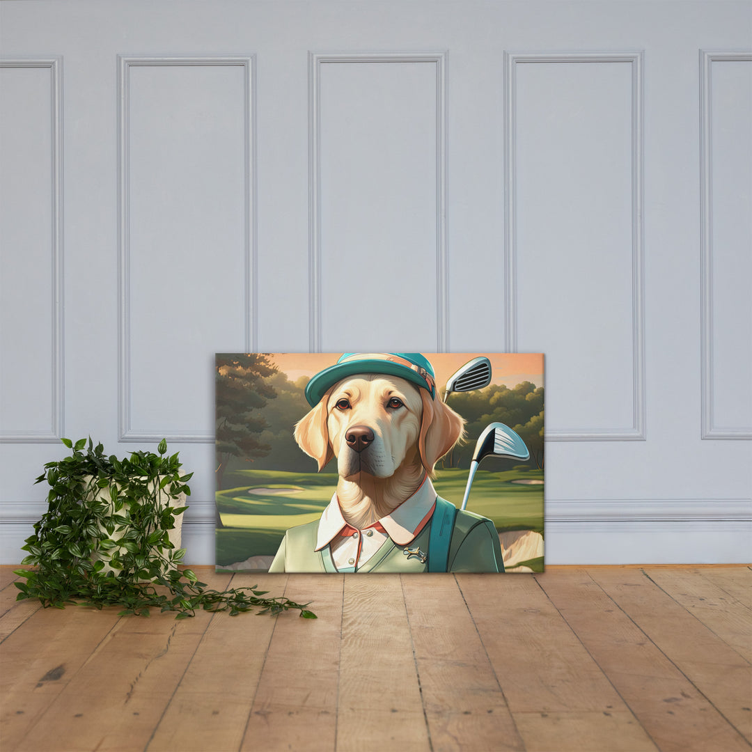 Canvas-Labrador Retriever Golfer V14