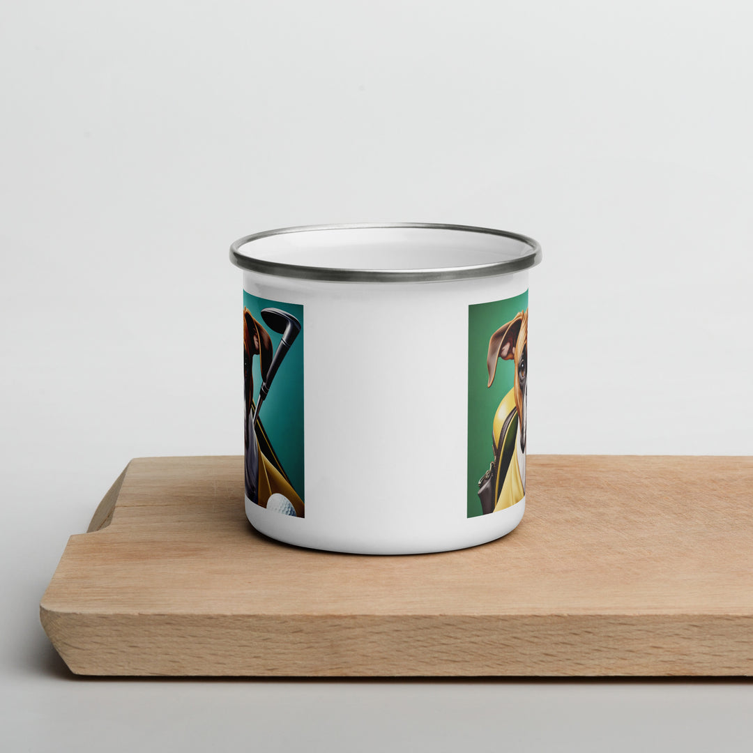 Boxer Golfer- Enamel Mug