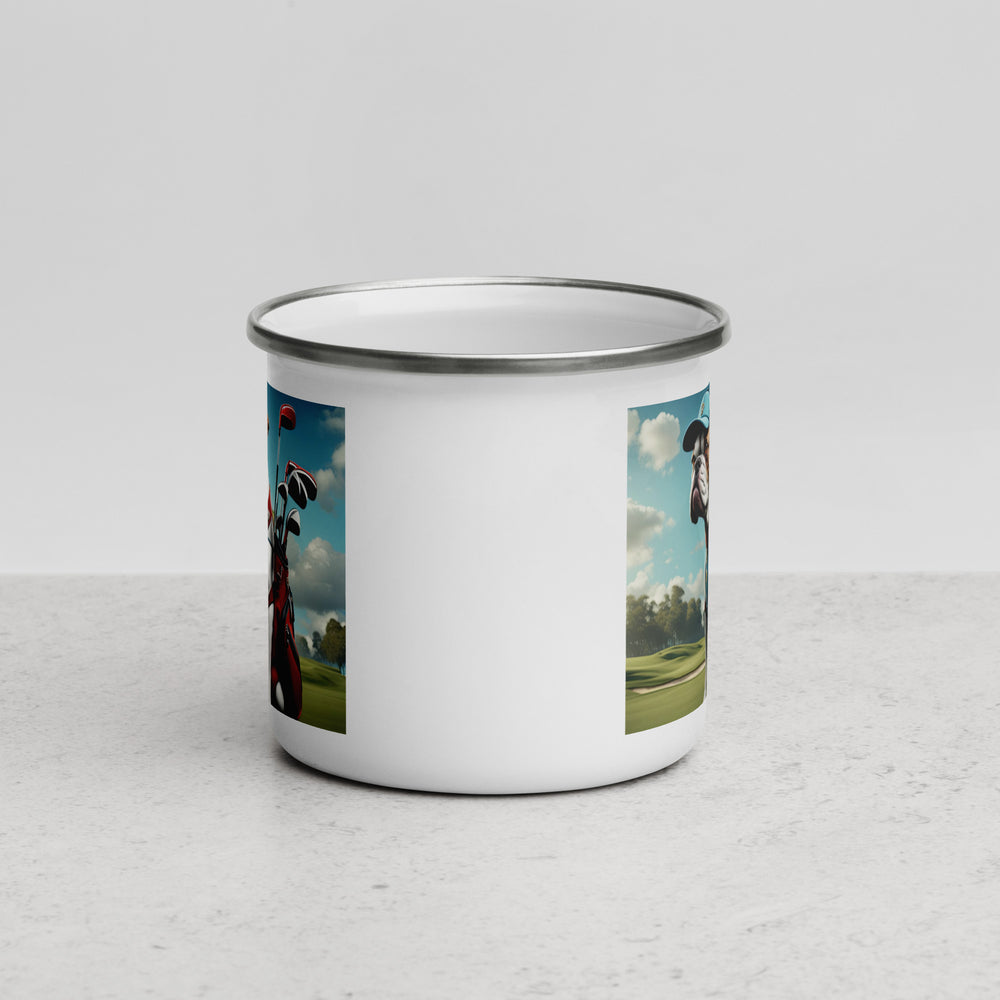 Catahoula Bulldog Golfer- Enamel Mug