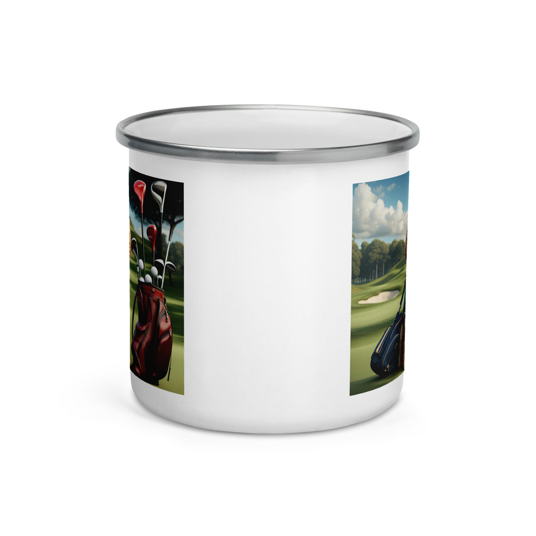 Cockapoo Golfer- Enamel Mug