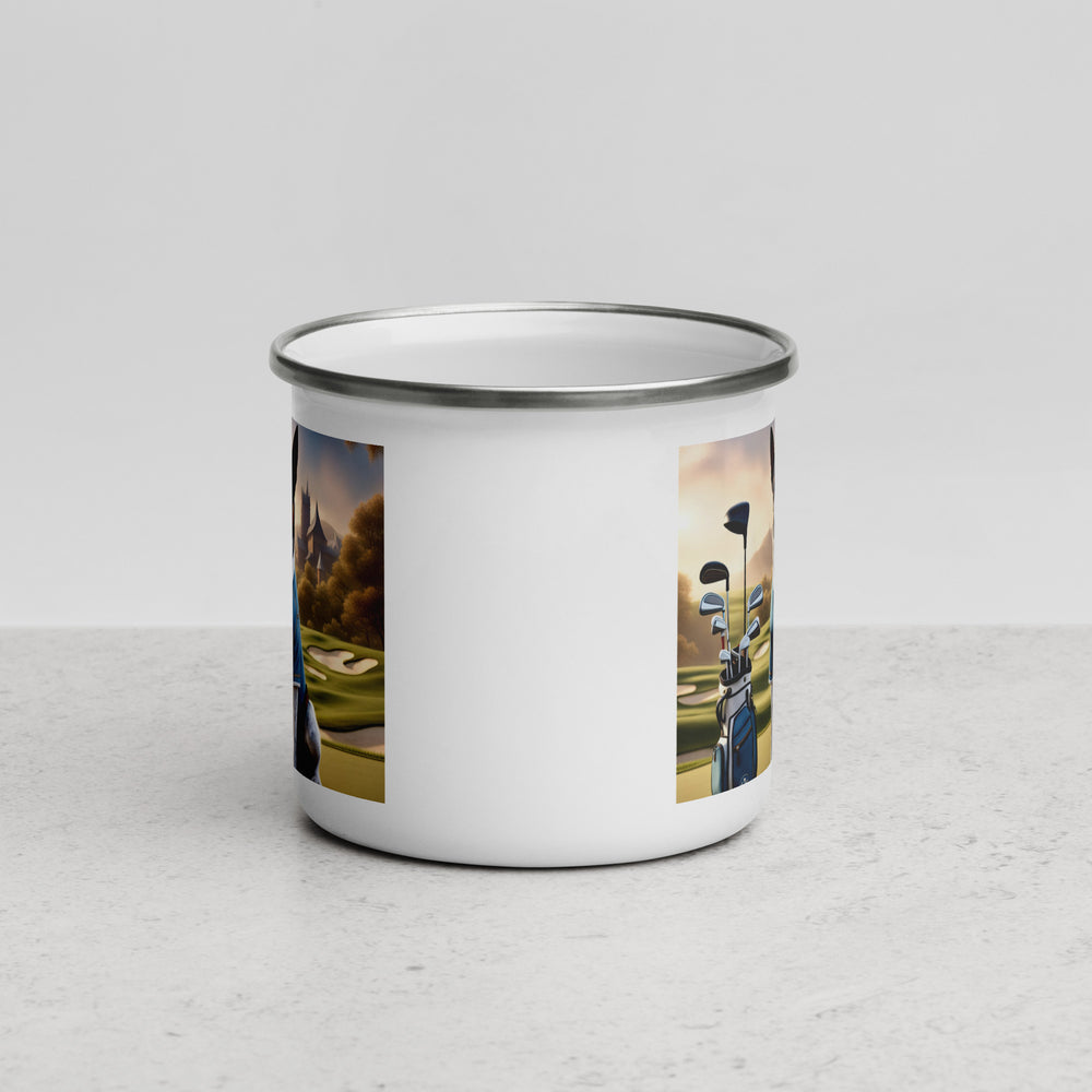 Texas Heeler Golfer- Enamel Mug v3