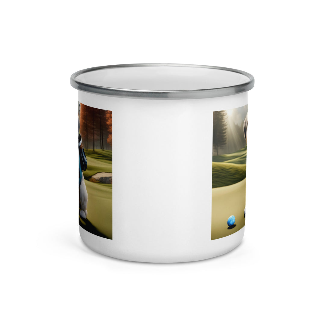 Pugapoo Golfer- Enamel Mug v2