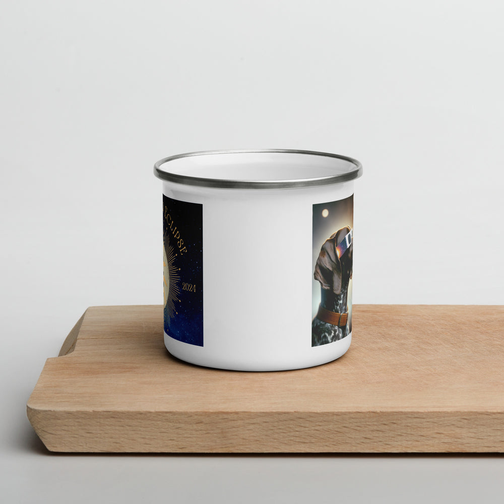 German Shorthaired Pointer Eclipse- Enamel Mug