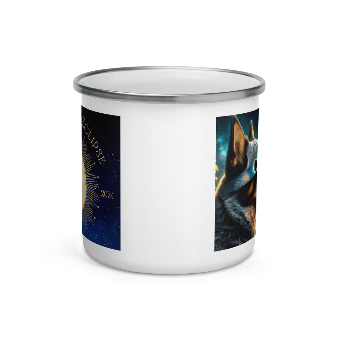 Texas Heeler Eclipse- Enamel Mug v2