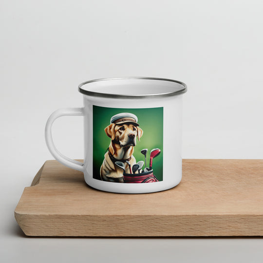 Enamel Mug-Labrador Retriever Golfer V3