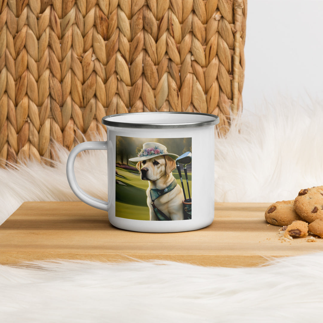 Enamel Mug-Labrador Retriever Golfer V5