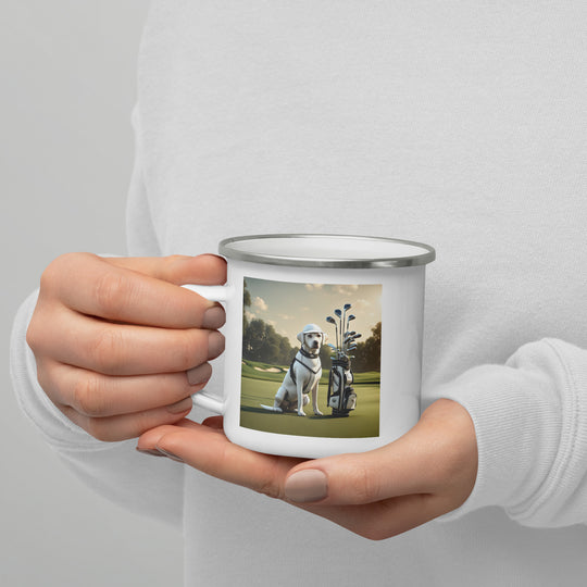 Enamel Mug-Labrador Retriever Golfer V6