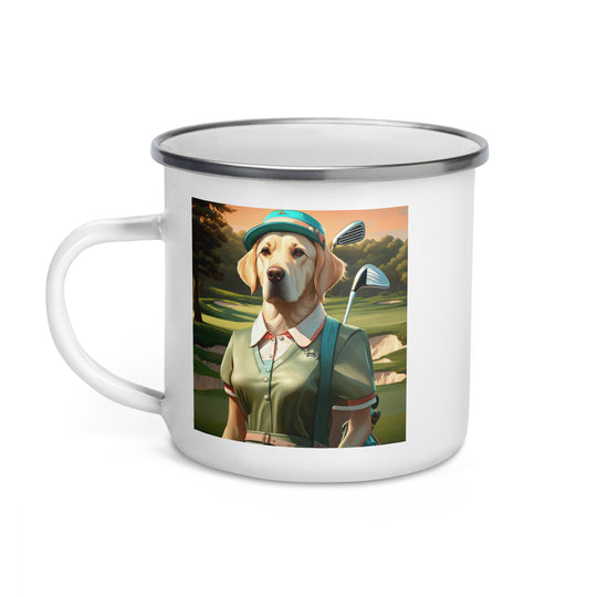 Enamel Mug-Labrador Retriever Golfer V11