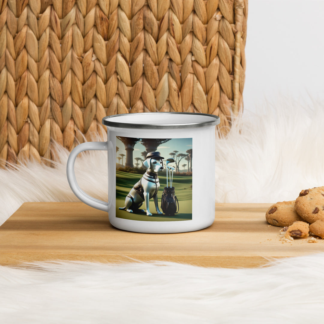 Enamel Mug-Labrador Retriever Golfer V15