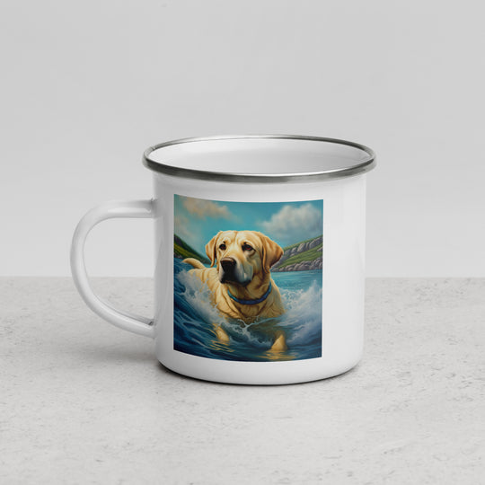 Enamel Mug-Labrador Retriever Golfer V21