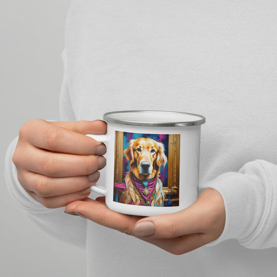 Golden Retriever- Enamel Mug v4