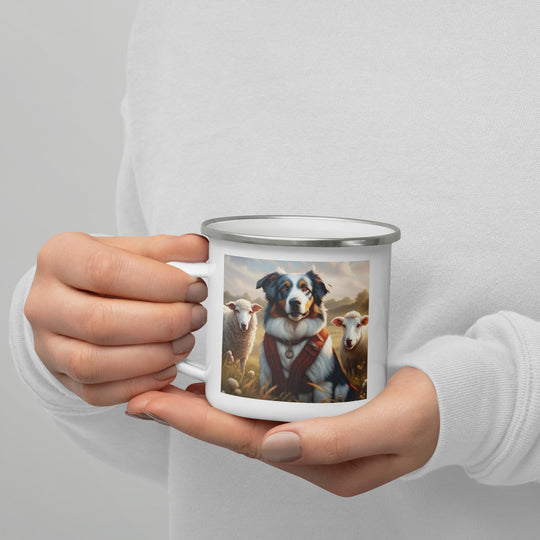 Australian Shepherd- Enamel Mug v4