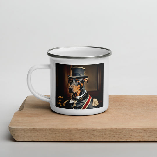 Doberman Pinscher- Enamel Mug v2