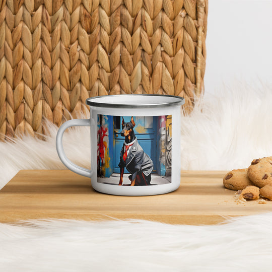 Doberman Pinscher- Enamel Mug v5