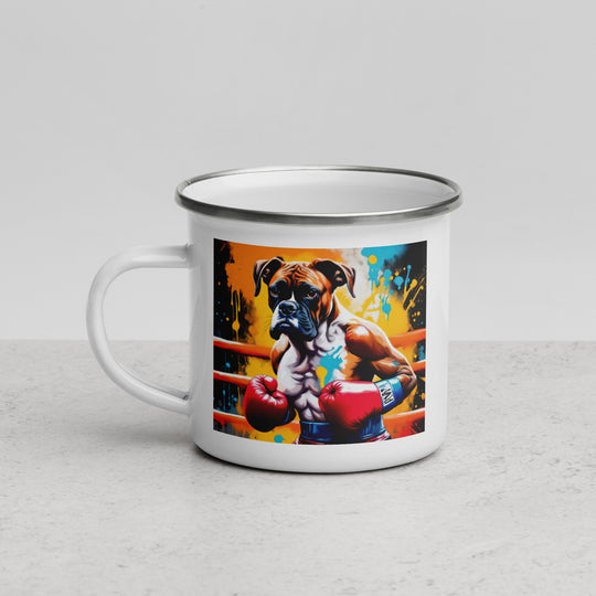 Boxer- Enamel Mug v4