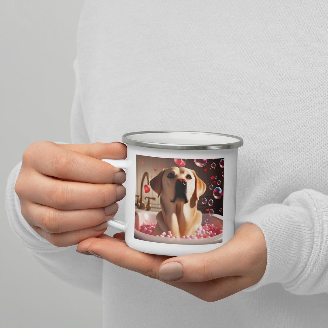 Labrador Retriever Romantic- Enamel Mug v2