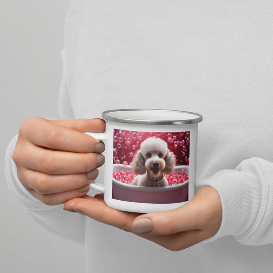 Poodle Romantic- Enamel Mug v3