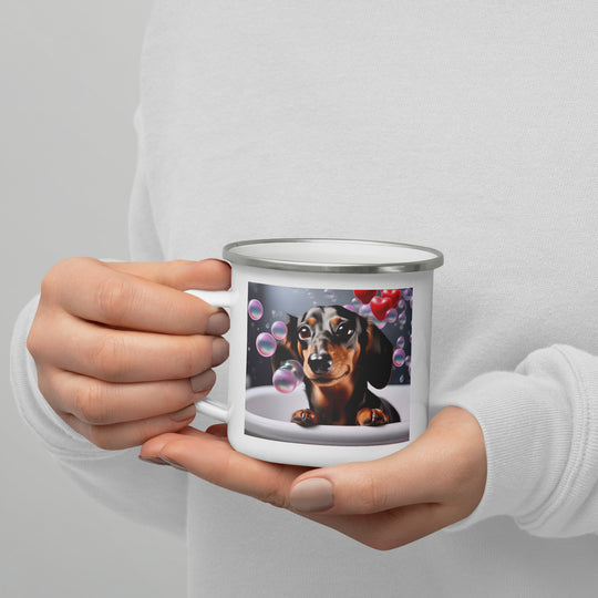 Dachshund Romantic- Enamel Mug v2