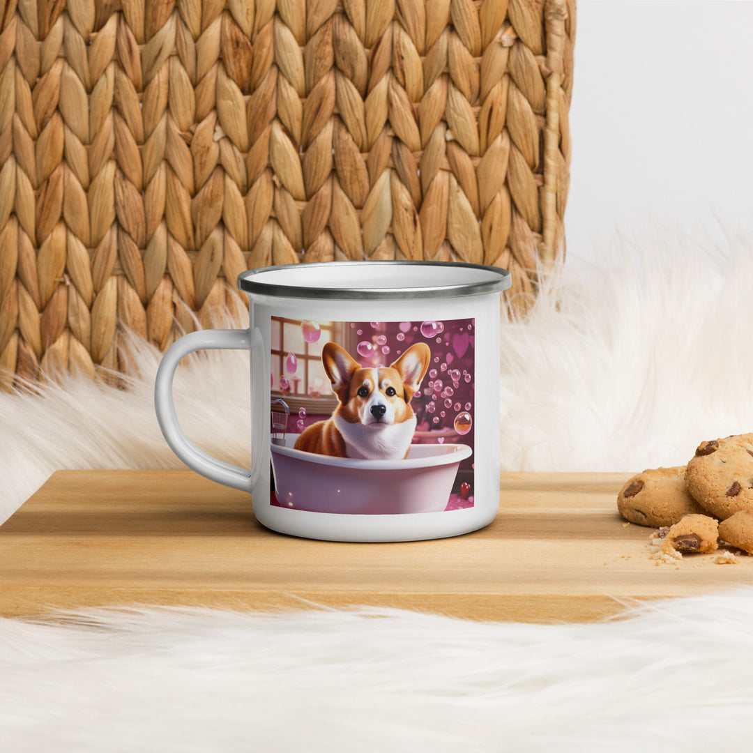 Pembroke Welsh Corgi Romantic- Enamel Mug