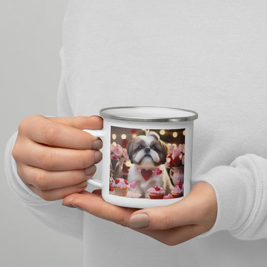 Shih Tzu Romantic- Enamel Mug