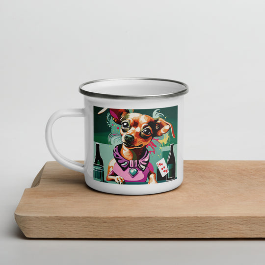 Chiweenie General- Enamel Mug v14