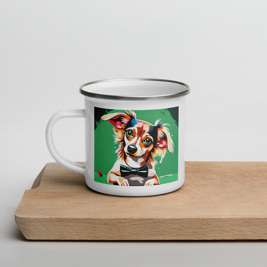 Chiweenie General- Enamel Mug v17