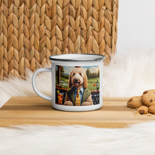 Goldendoodle- Enamel Mug v4