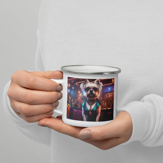 Pugapoo General- Enamel Mug v6