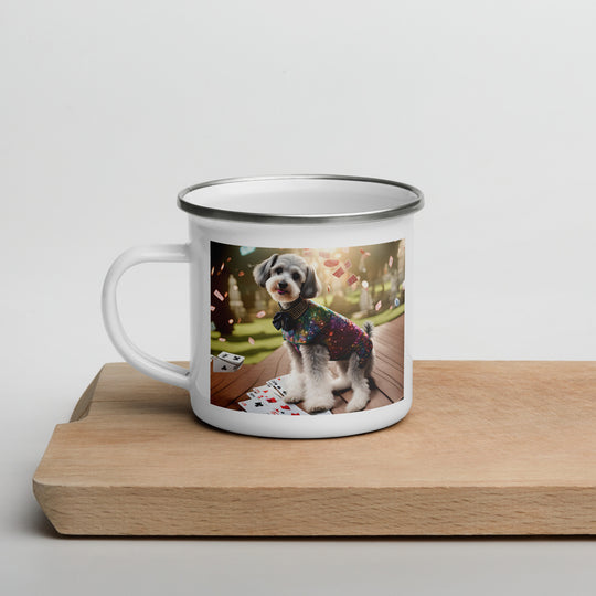 Schnoodle Golfer- Enamel Mug v2