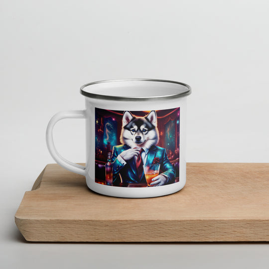 Pomsky General- Enamel Mug