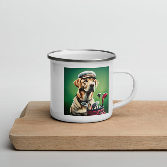 Enamel Mug-Labrador Retriever Golfer V3