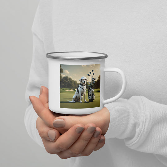 Enamel Mug-Labrador Retriever Golfer V6