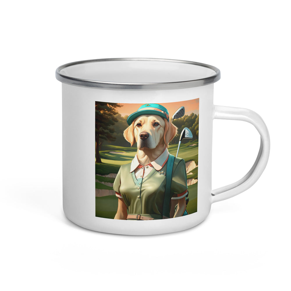 Enamel Mug-Labrador Retriever Golfer V11