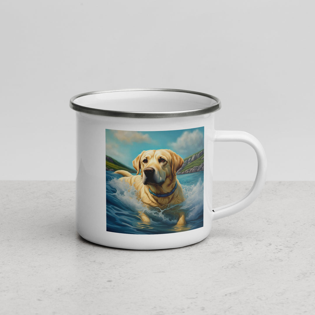 Enamel Mug-Labrador Retriever Golfer V21