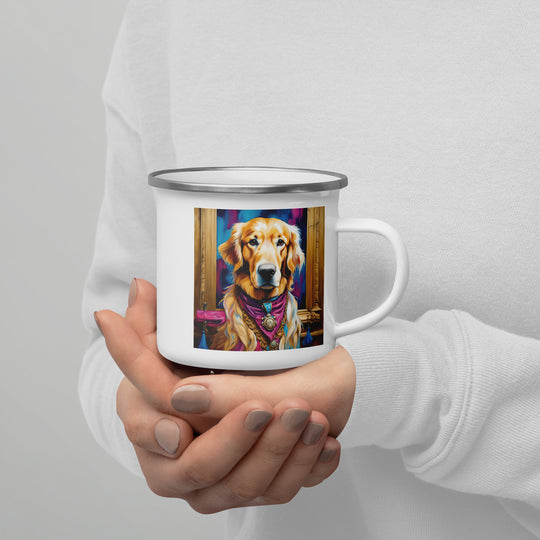 Golden Retriever- Enamel Mug v4