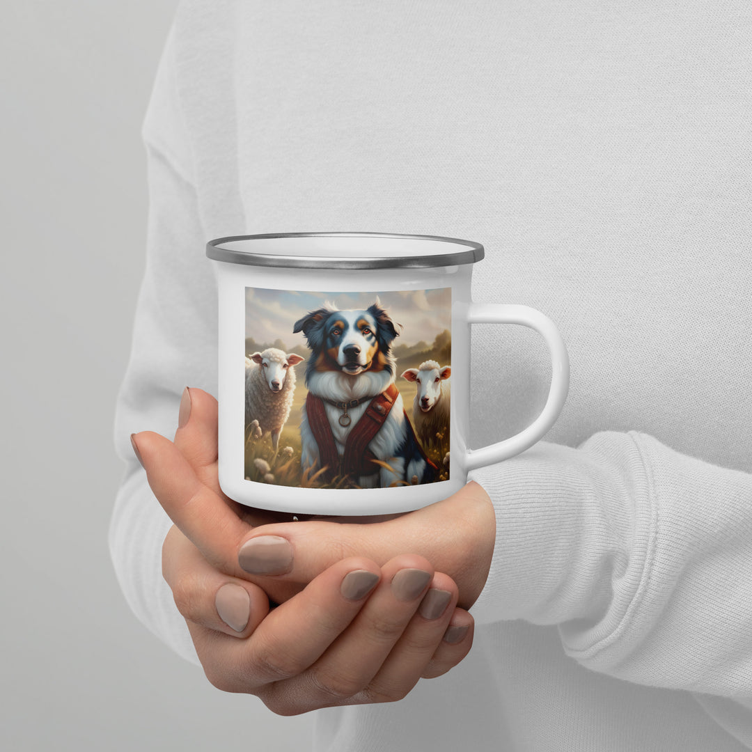 Australian Shepherd- Enamel Mug v4