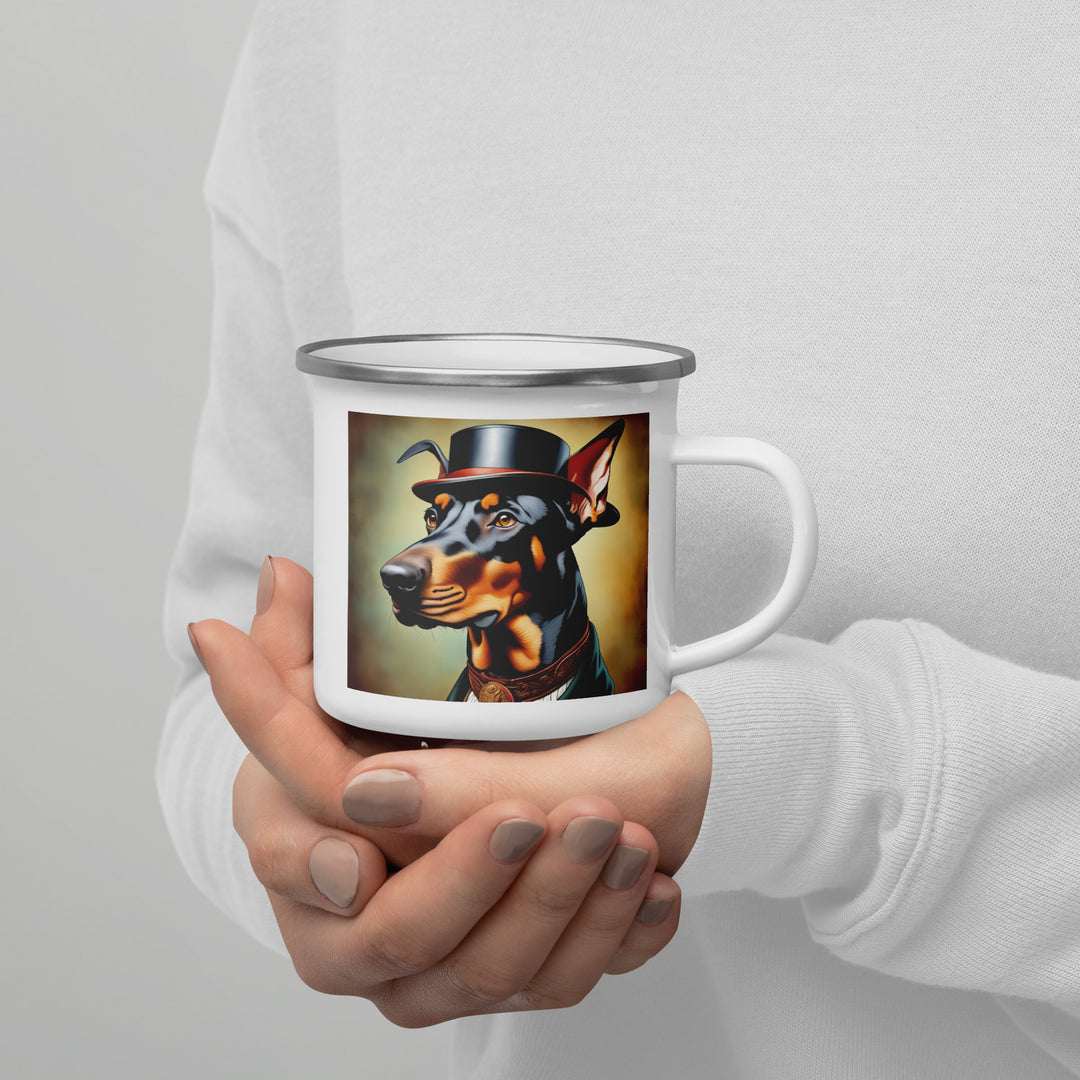 Doberman Pinscher- Enamel Mug v3