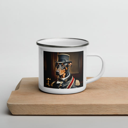 Doberman Pinscher- Enamel Mug v2