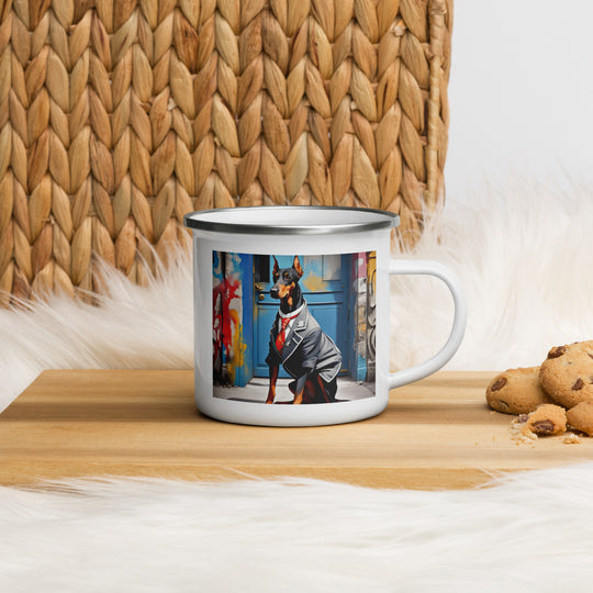 Doberman Pinscher- Enamel Mug v5