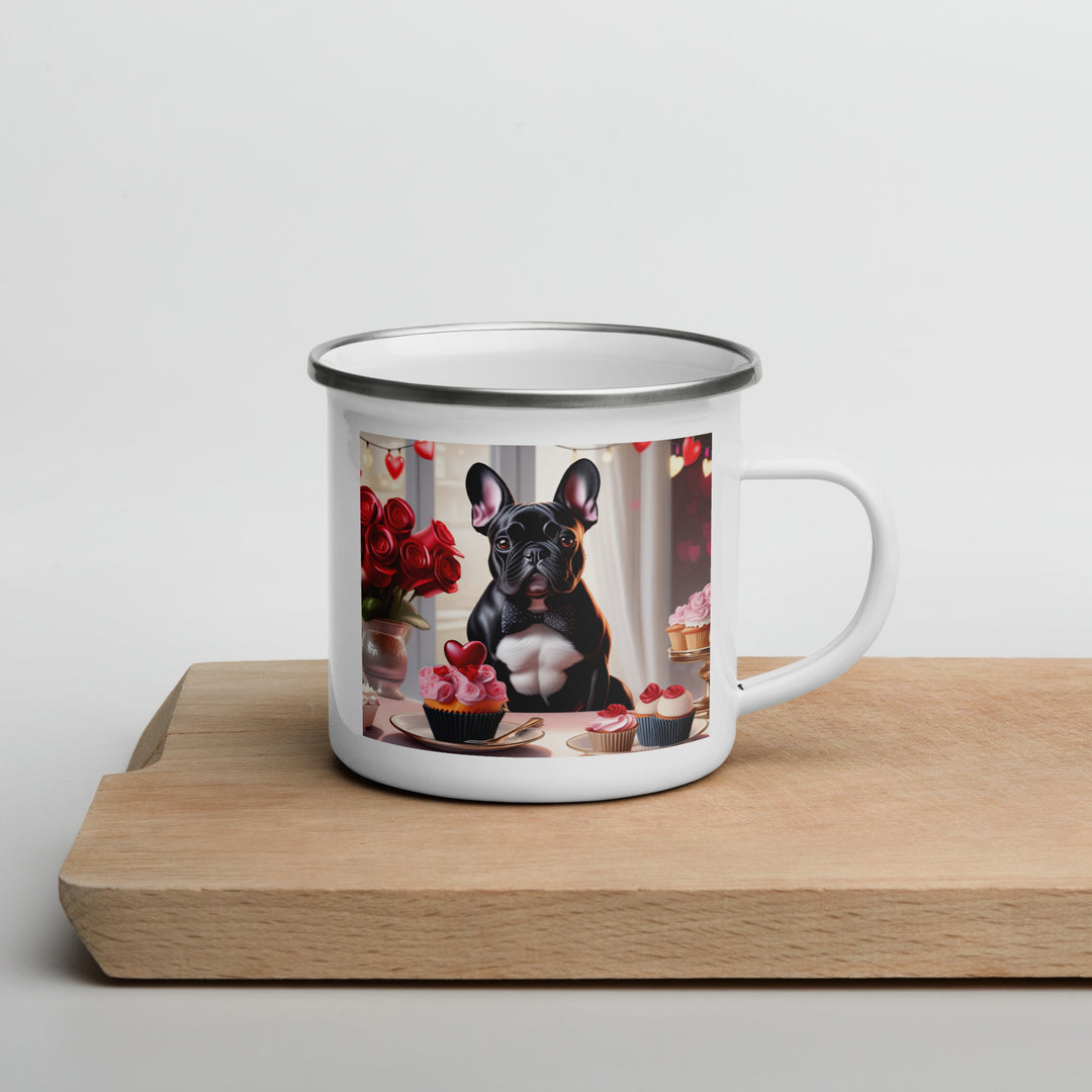 French Bulldog Romantic- Enamel Mug v2