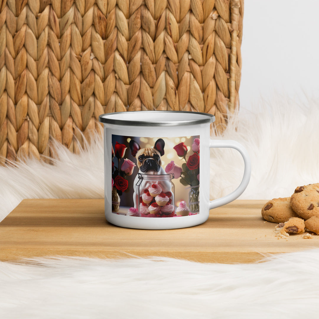 French Bulldog Romantic- Enamel Mug v3